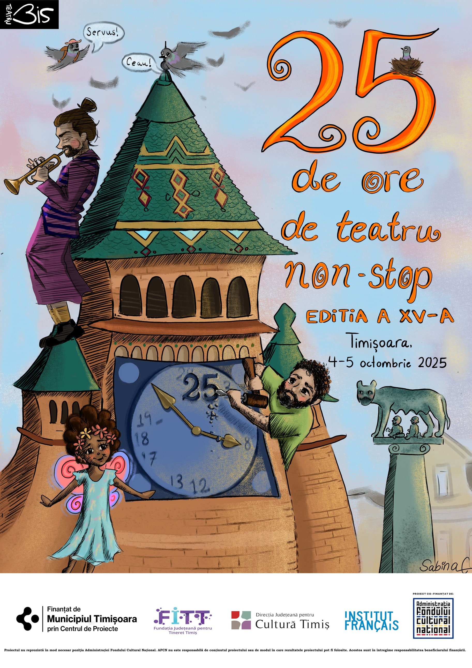 Festivalul 25 DE ORE DE TEATRU NON-STOP, care va avea loc la Timișoara în 4-5 octombrie 2025